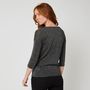 Voir la diapositive 2 : INEXTENSO T-shirt manches 3/4 noir femme