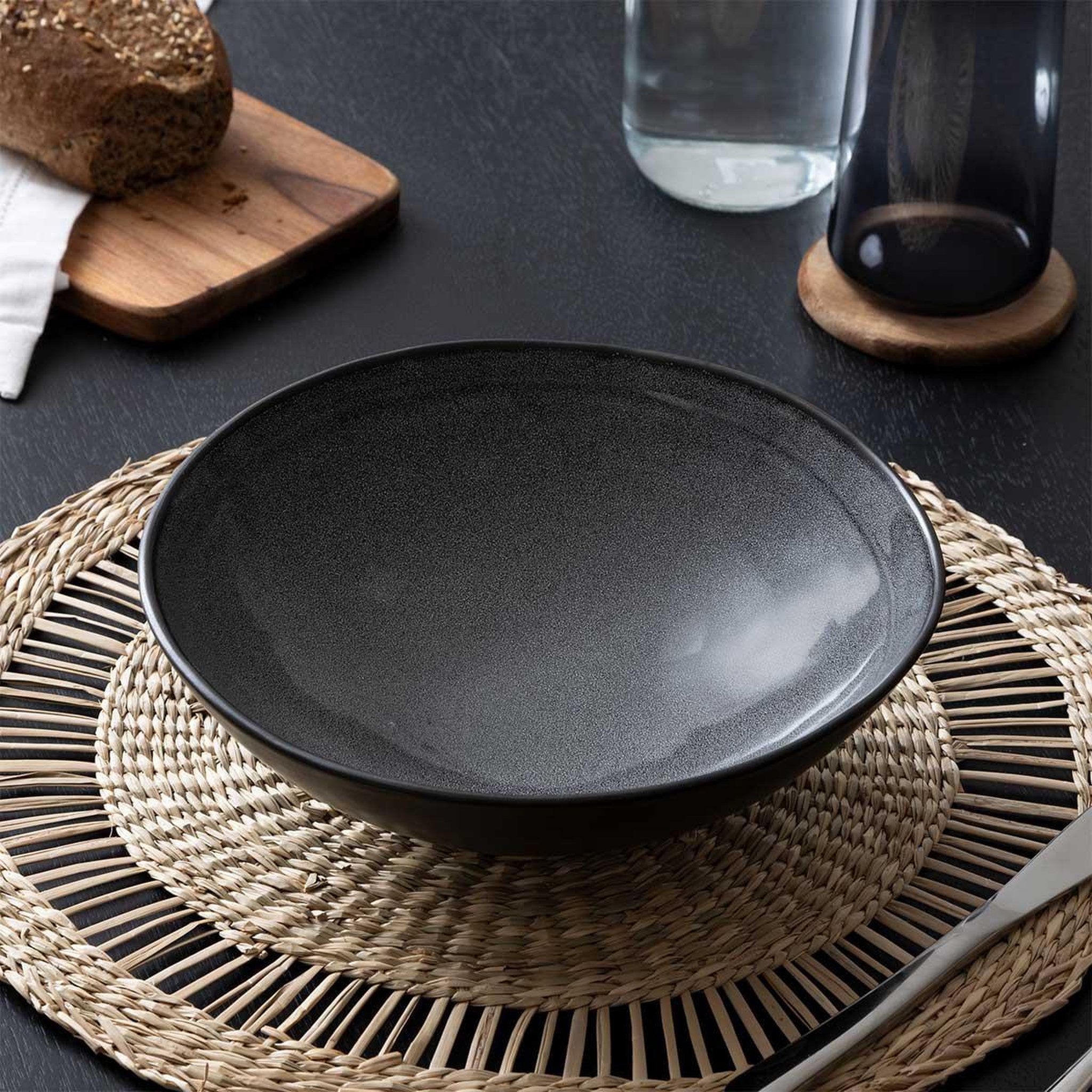 Voir la diapositive 2 : SECRET DE GOURMET Saladier design  diane  23cm gris foncé
