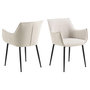 Voir la diapositive 1 : TOILINUX Lot de 2 chaises de salle à manger avec accoudoirs SORRENTO