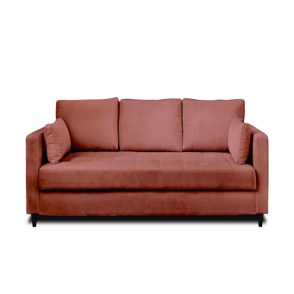 LISA DESIGN Anna - canapé droit 3 places convertible avec poche en velours