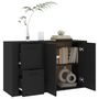 Voir la diapositive 5 : VIDAXL Buffet Noir 100x33x59,5 cm Bois d'ingenierie