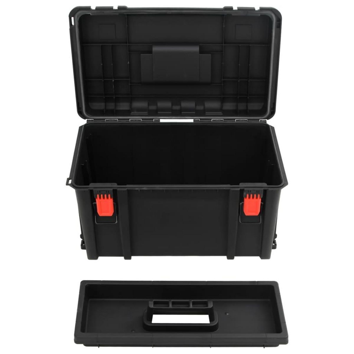 VIDAXL Valise de vol portable noir 57x35x32,5 cm PP