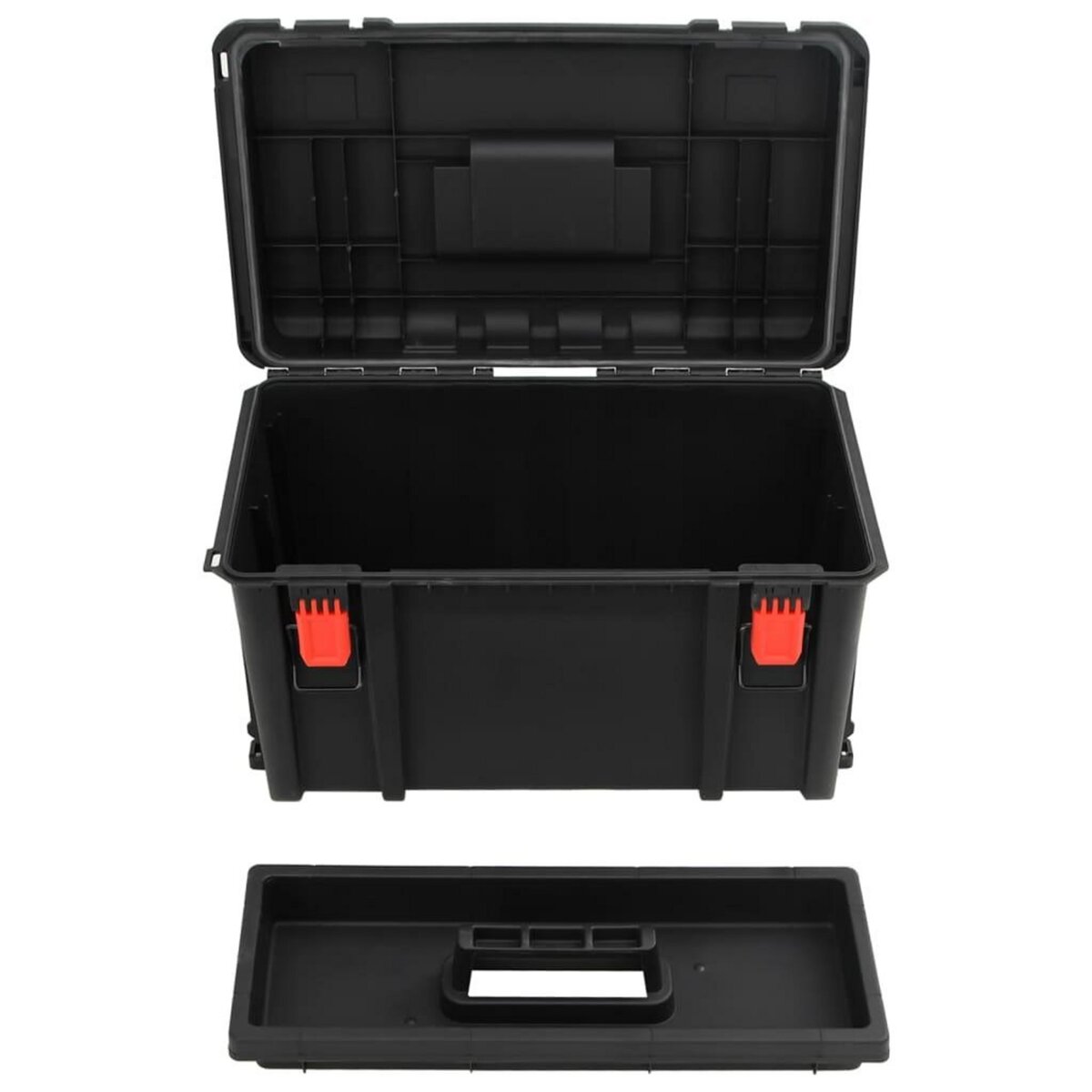VIDAXL Valise de vol portable noir 57x35x32,5 cm PP