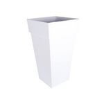Eda Pot de fleur carré Toscane 43 x H.80 cm - Blanc - Eda