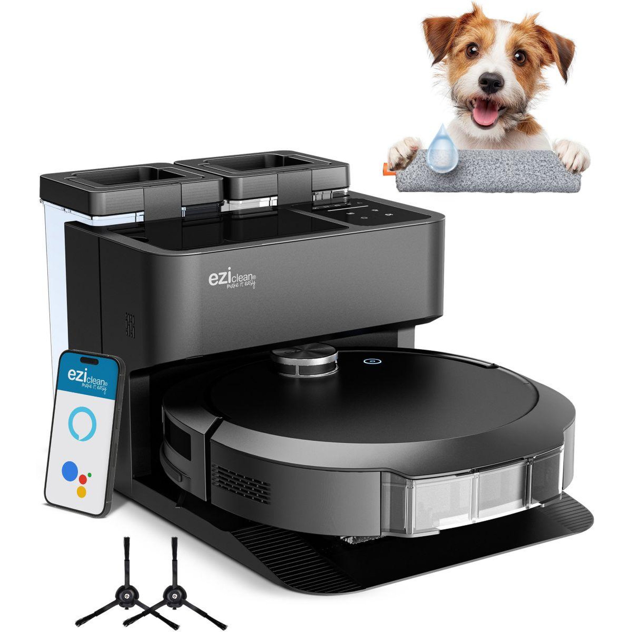Voir la diapositive 2 : e.ziclean Robot aspirateur laveur all in one z10 plus