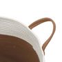 Voir la diapositive 6 : VIDAXL Panier de rangement marron et blanc Ø40x35 cm coton