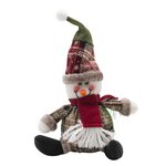 WERKAPRO Peluche assise bonhomme de neige 25cm