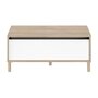 Voir la diapositive 1 : PARISOT Table basse - Rectangulaire - Décor blanc / Chene - Dessus relevable - 4 pieds - 100,8 x 43,6 x 50 cm