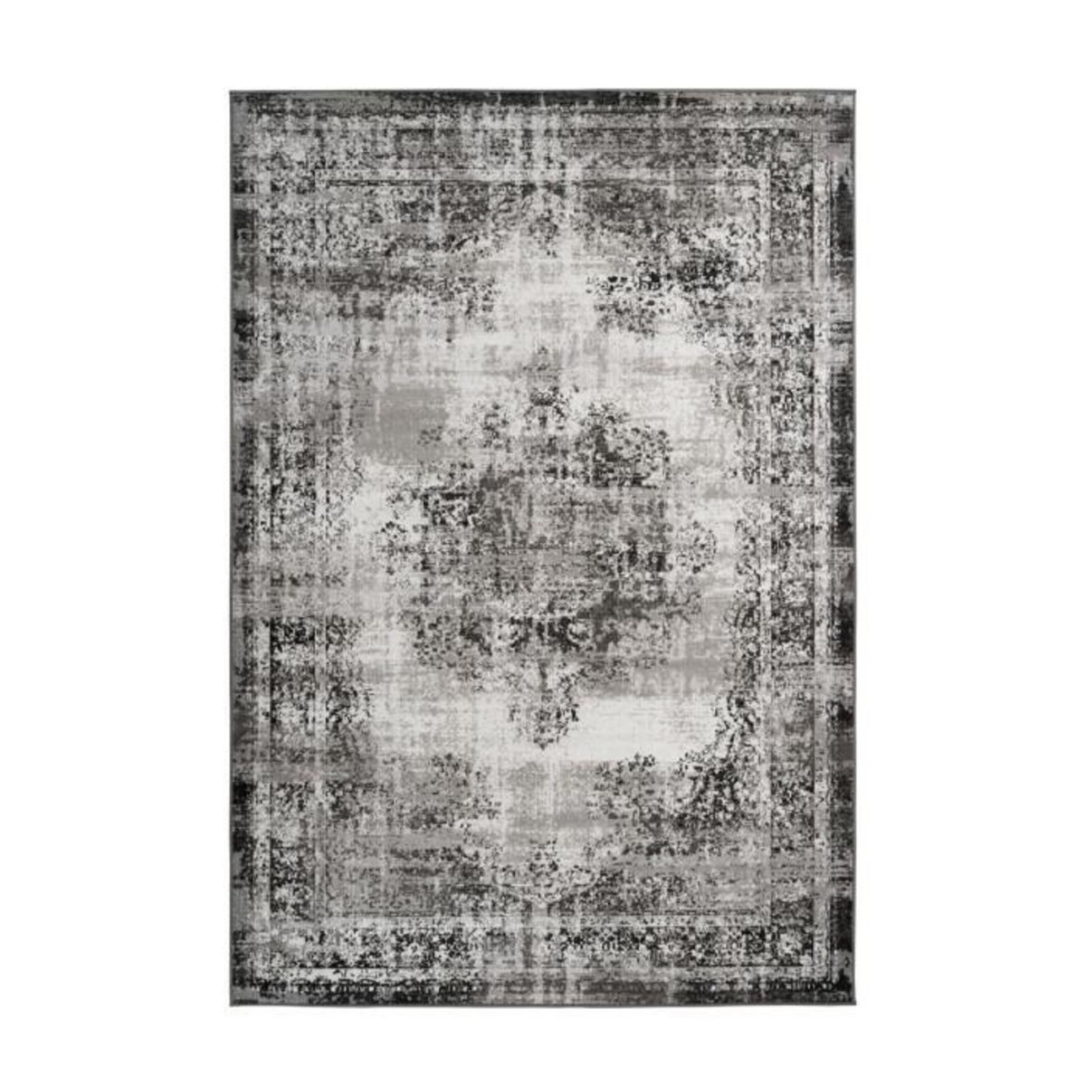 Paris Prix Tapis Effet Vieilli à Poils Courts  Ariya  Anthracite