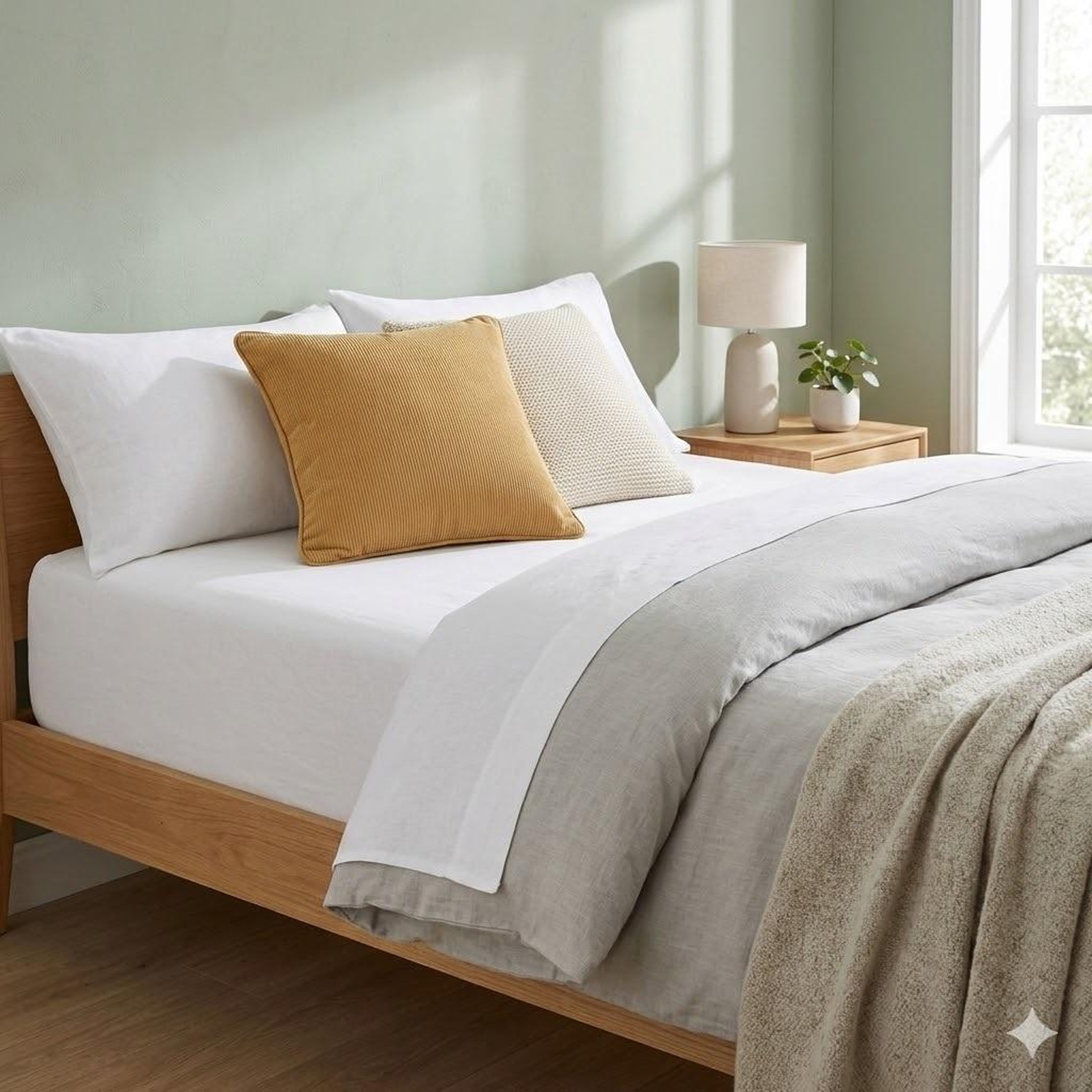 Voir la diapositive 2 : Eden Drap housse en coton eden design et moderne
