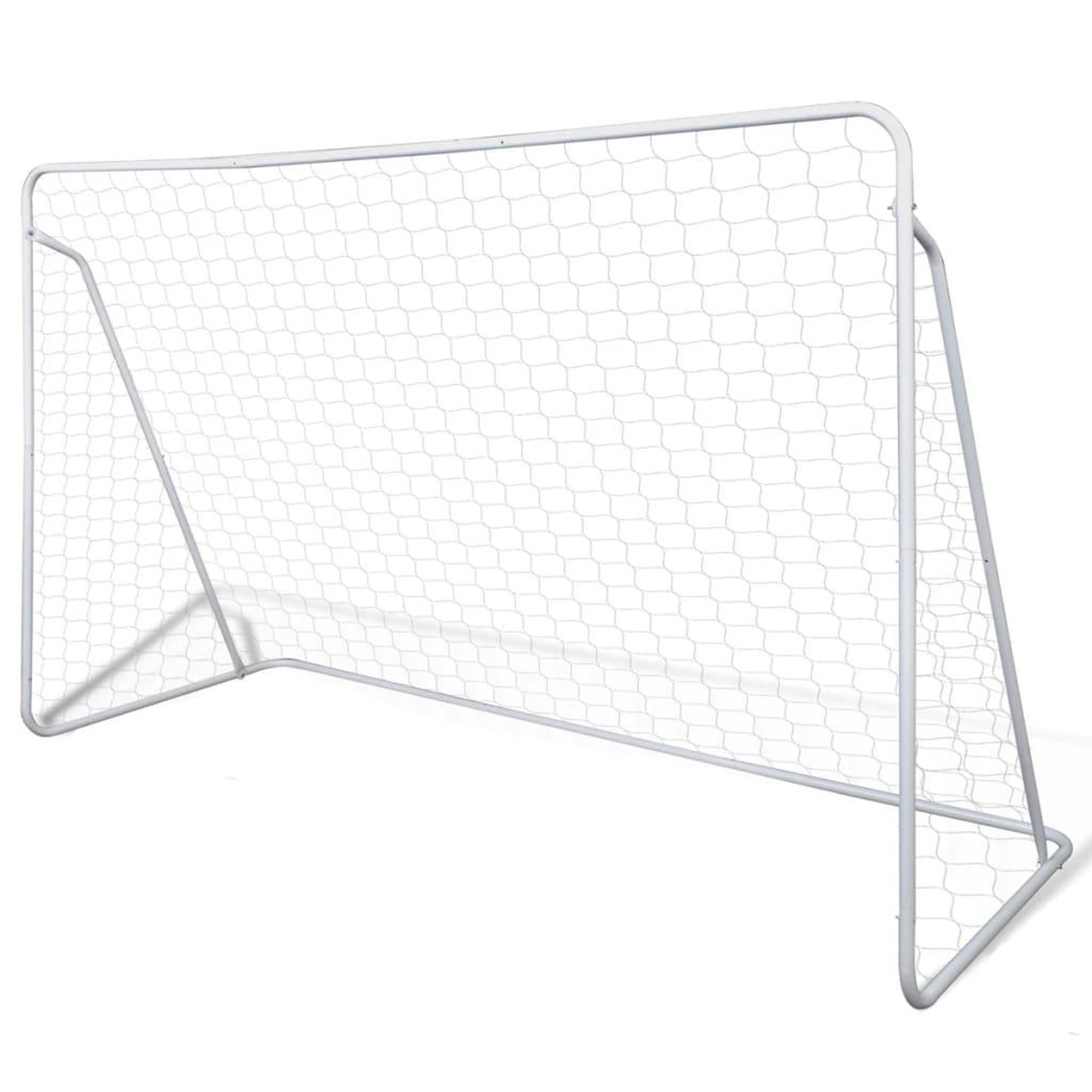 Voir la diapositive 2 : VIDAXL Filets de but de football acier 2 pcs 240x90x150 cm
