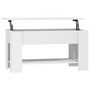 Voir la diapositive 2 : VIDAXL Table basse blanc 101x49x52 cm bois d'ingenierie