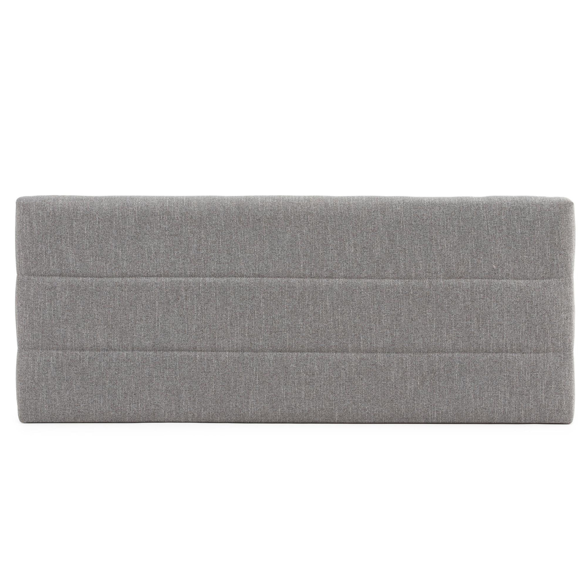 Voir la diapositive 2 : MARCKONFORT Tête de lit tapissée Miconos 150x60 cm Couleur Gris, 8 cm d'épaisseur