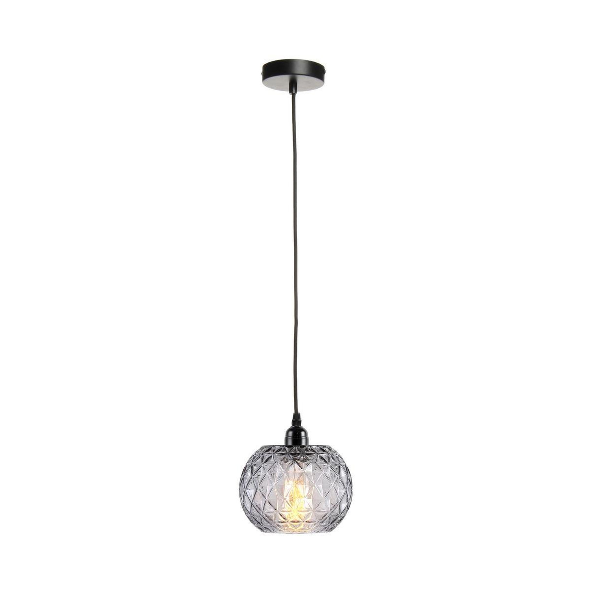Voir la diapositive 4 : Paris Prix Lampe suspension en verre  corvus  18cm gris