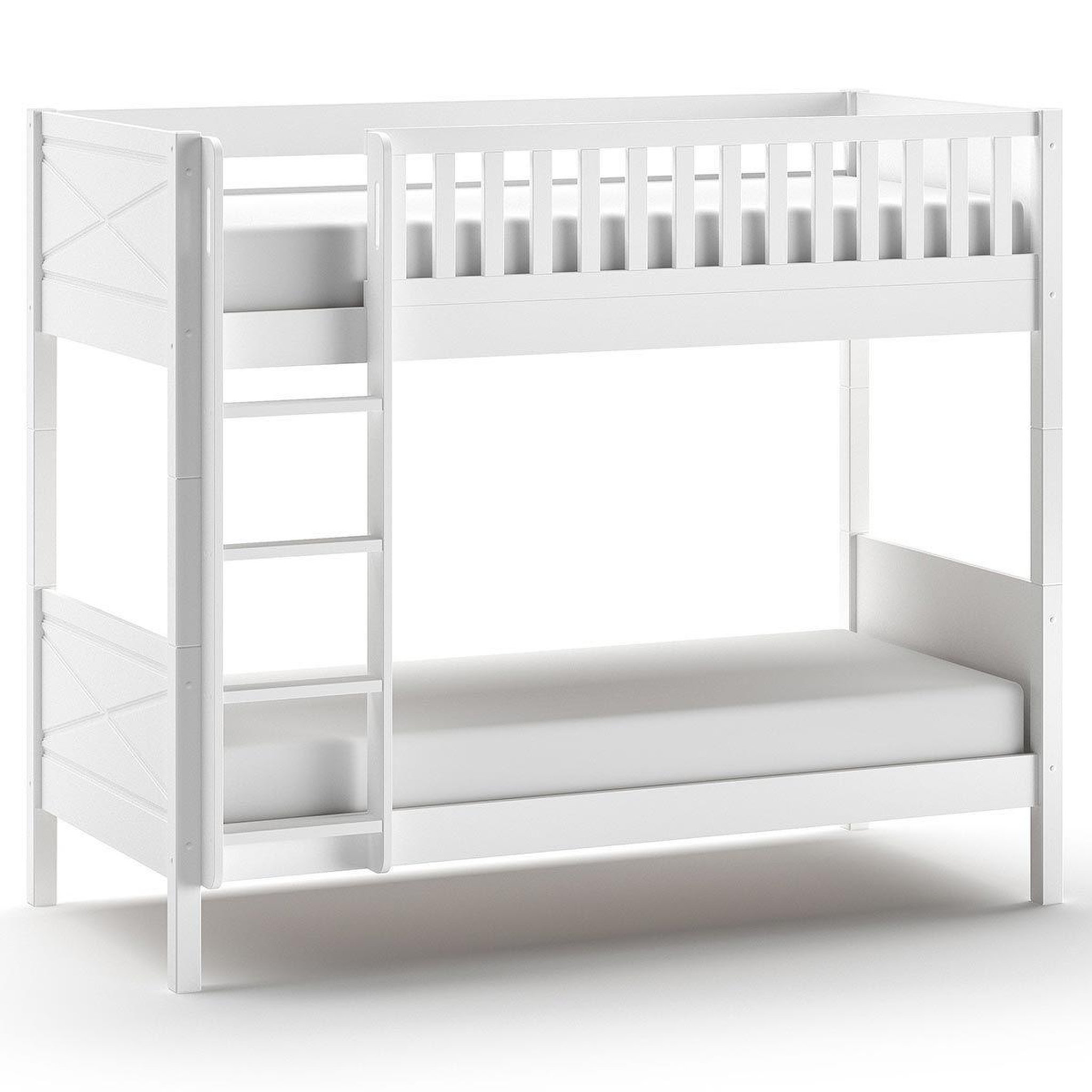 Voir la diapositive 2 : Paris Prix Lit double superposé enfant  scott  90x200cm blanc