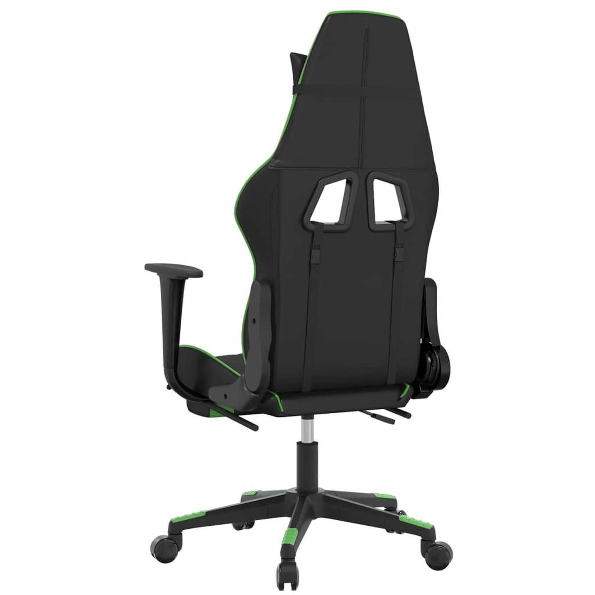 Voir la diapositive 5 : VIDAXL Chaise de jeu avec repose-pied Noir et vert Similicuir