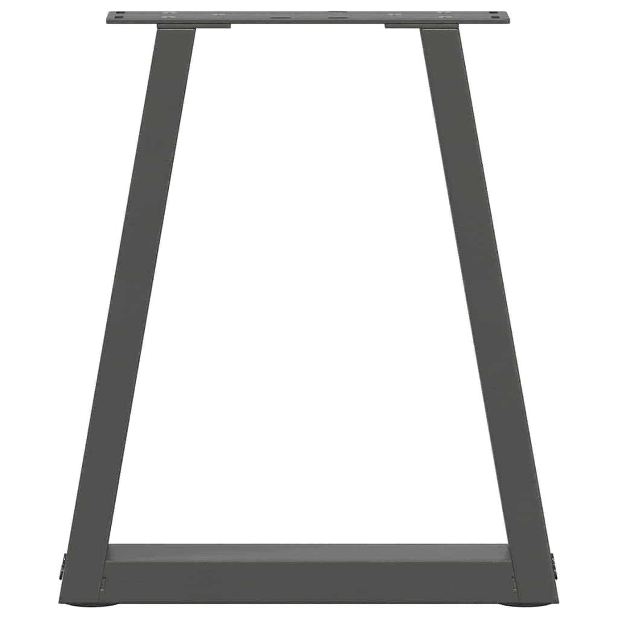 Voir la diapositive 5 : VIDAXL Pieds de table a manger en forme de V 2 pcs anthracite acier