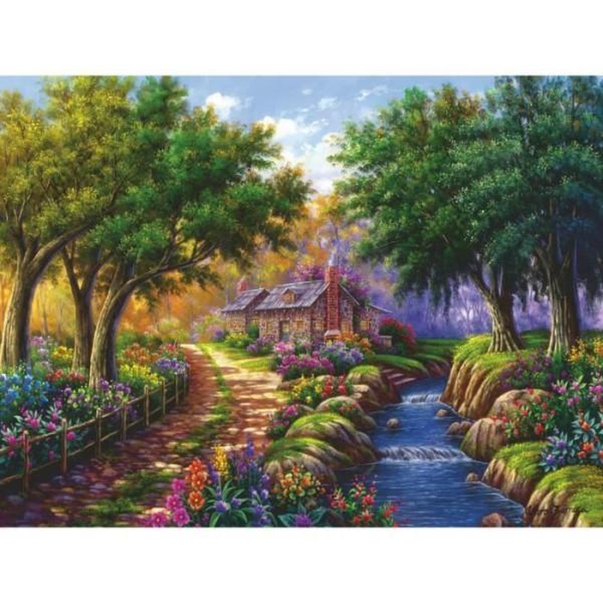 RAVENSBURGER Puzzle 1500 pieces cottage au bord de la riviere, adultes & enfants des 14 ans, 12000735, ravensburger