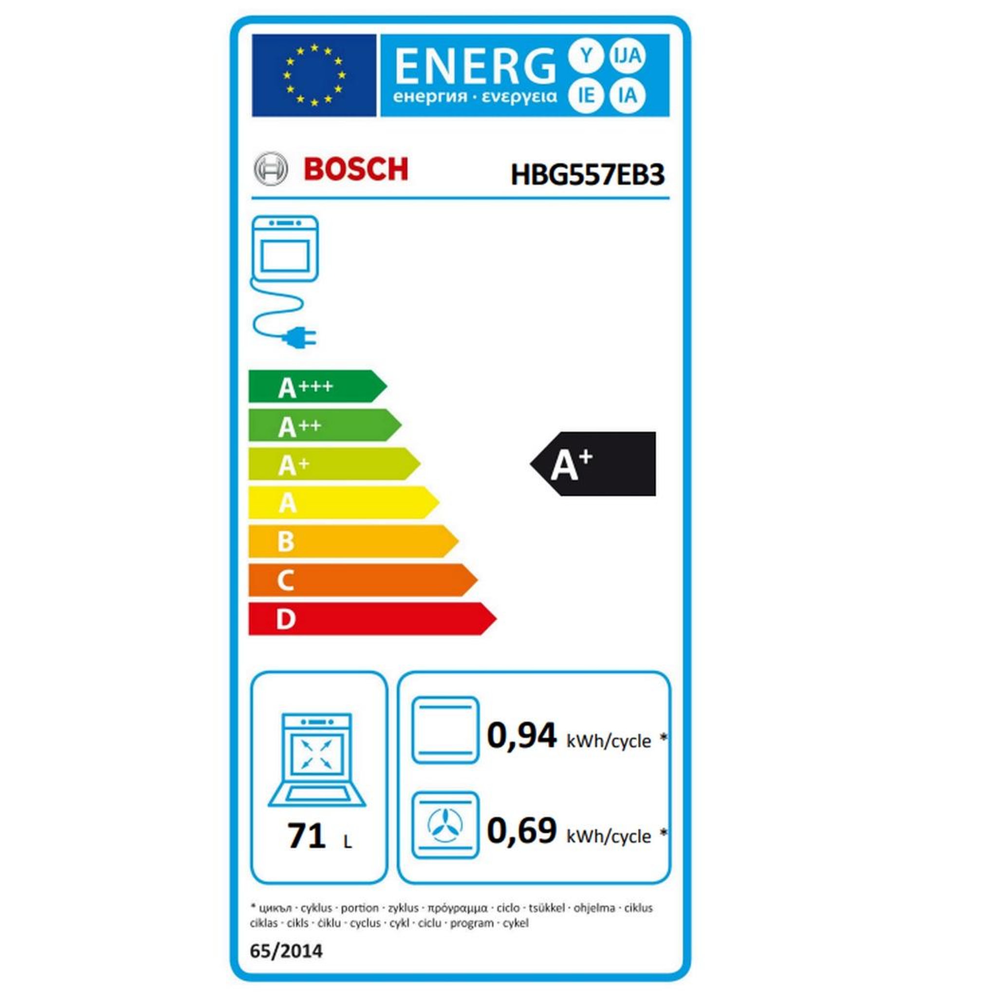Voir la diapositive 2 : BOSCH Four intégrable 71l 60cm pyrolyse - hbg557eb3