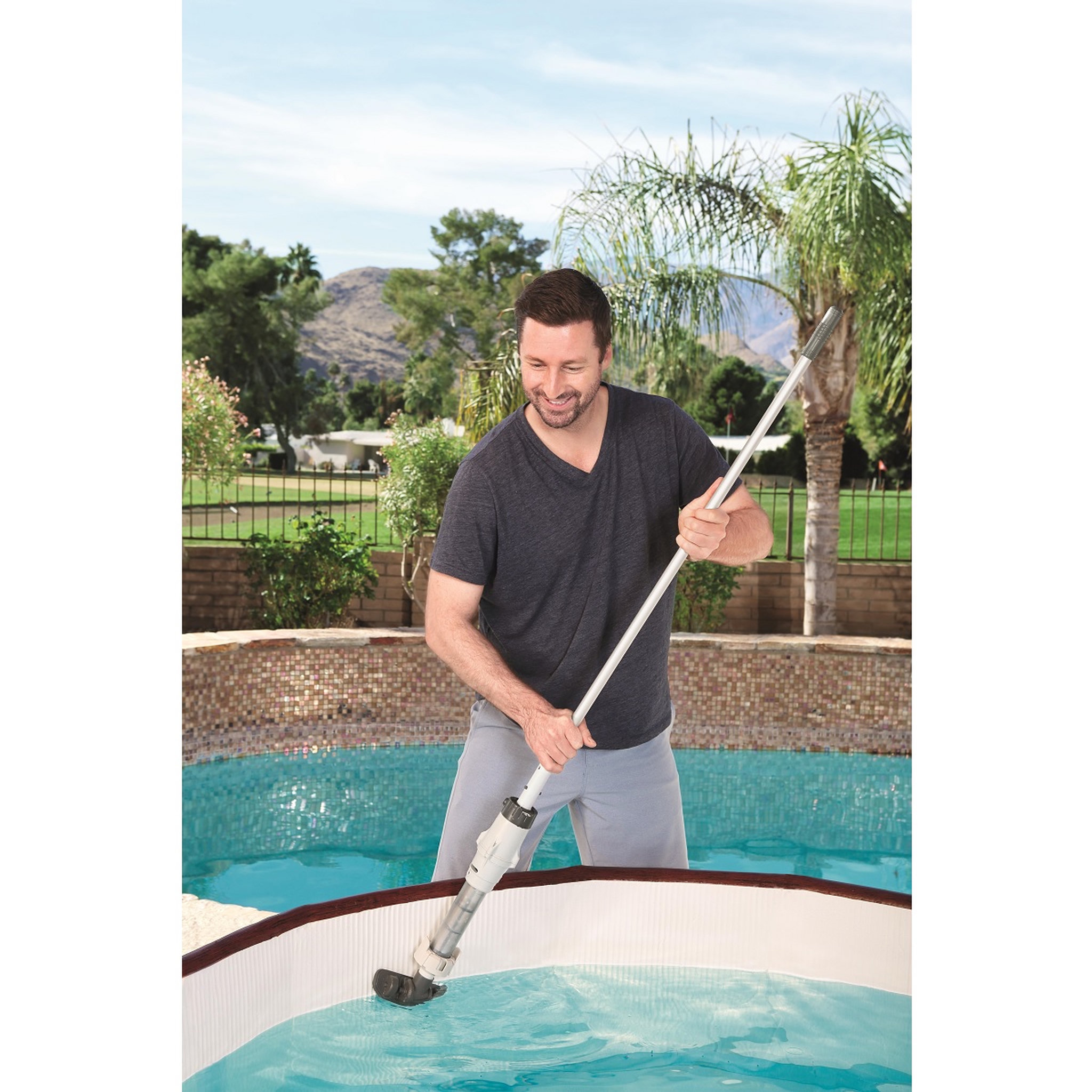 Voir la diapositive 4 : BESTWAY Balai aspirateur électrique Aquascan, batterie rechargeable pour spa et piscine 