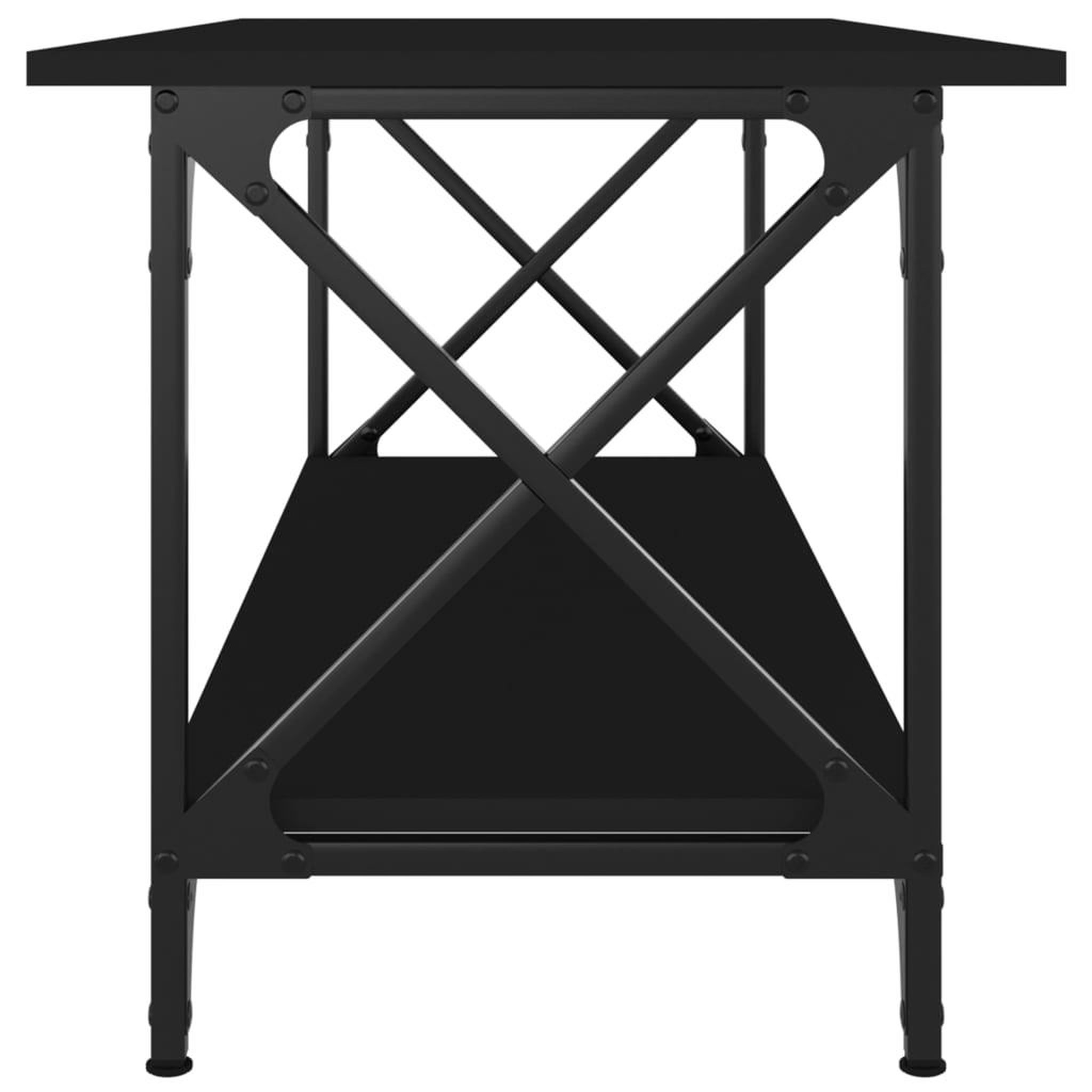 Voir la diapositive 5 : VIDAXL Table basse Noir 100x45x45 cm Bois d'ingenierie et fer