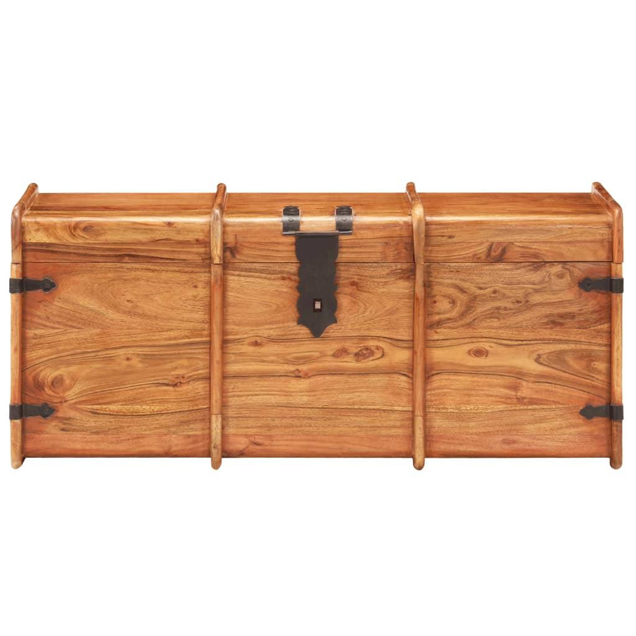 Voir la diapositive 3 : VIDAXL Coffre de rangement 90x40x40 cm Bois d'acacia solide