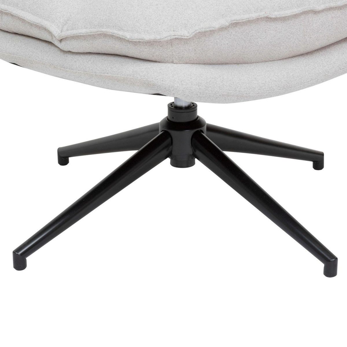 ATMOSPHERA Fauteuil pivotant en tissu et pieds métal HARPER