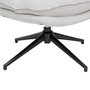 Voir la diapositive 5 : ATMOSPHERA Fauteuil pivotant en tissu et pieds métal HARPER
