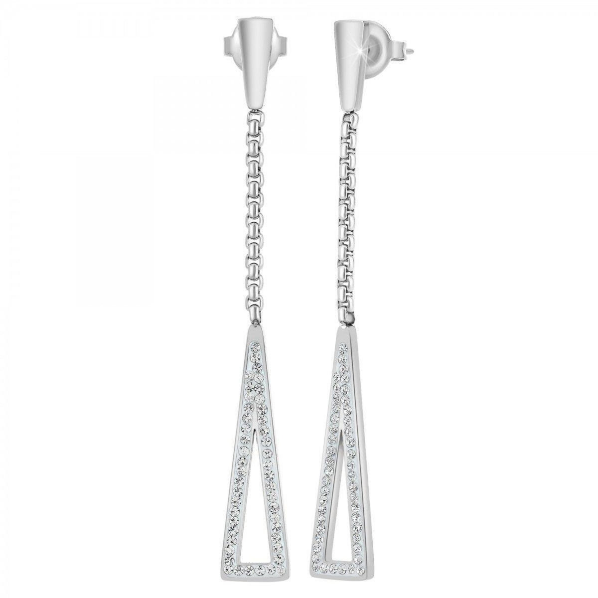 SC CRYSTAL Boucles d'oreilles SC Crystal ornées de Cristaux scintillants