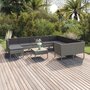 Voir la diapositive 1 : VIDAXL Salon de jardin 11 pcs avec coussins Resine tressee Gris