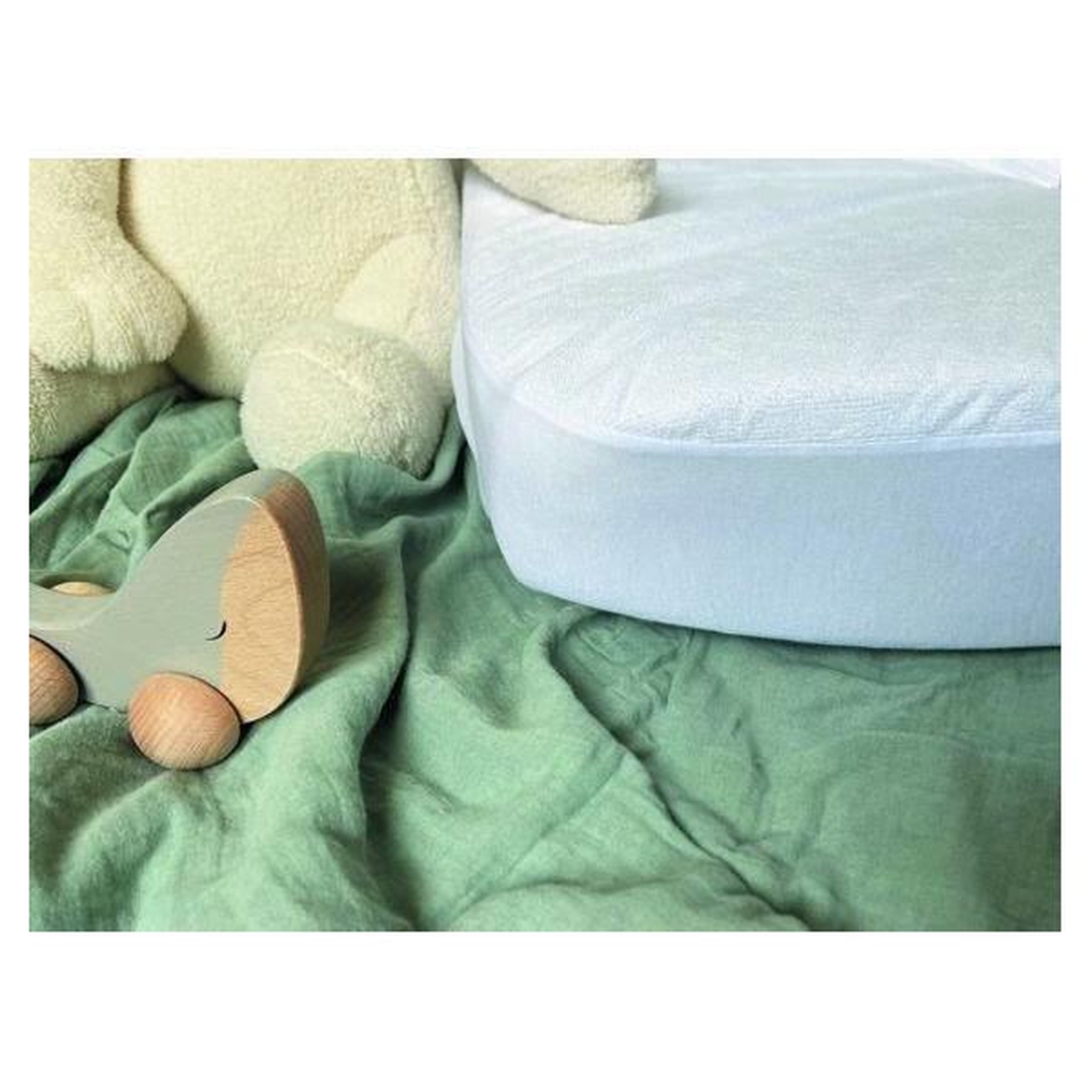 Voir la diapositive 4 : CANDIDE Protege matelas bébé 60x120 - alese bébé - silencieux - imperméable - absorbant - oeko tex - made in europe - 60x120cm blan