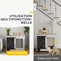 Voir la diapositive 4 : PAWHUT Cage pour chien intérieur - cage d'intérieur design - 2 portes - tableau noir pour craie - barreaux acier