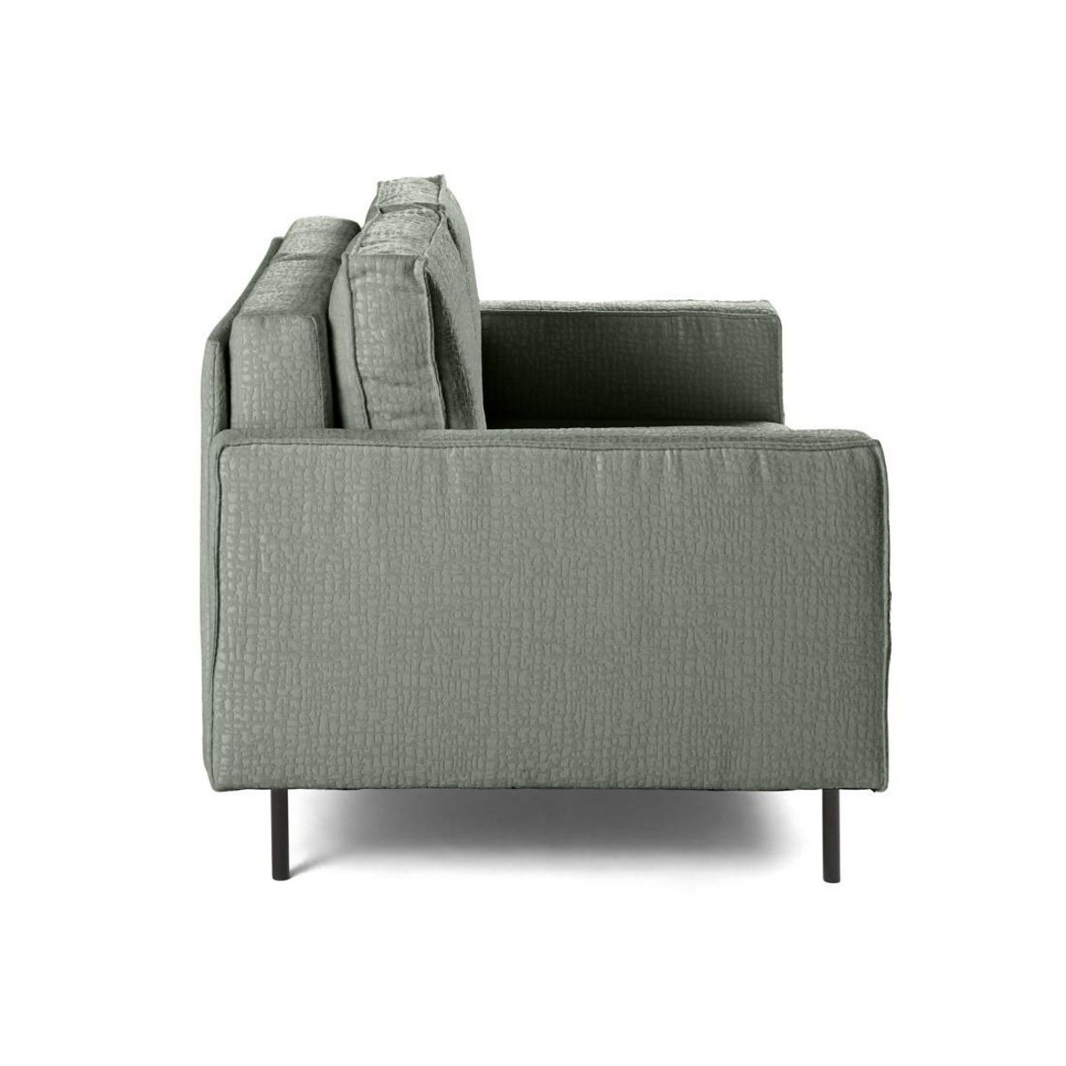 LISA DESIGN Charlie - canapé droit 2 places - en tissu velours relief