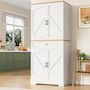 Voir la diapositive 4 : MERAX Buffet de cuisine 4 portes 1 tiroir - 80 cm blanc mdf