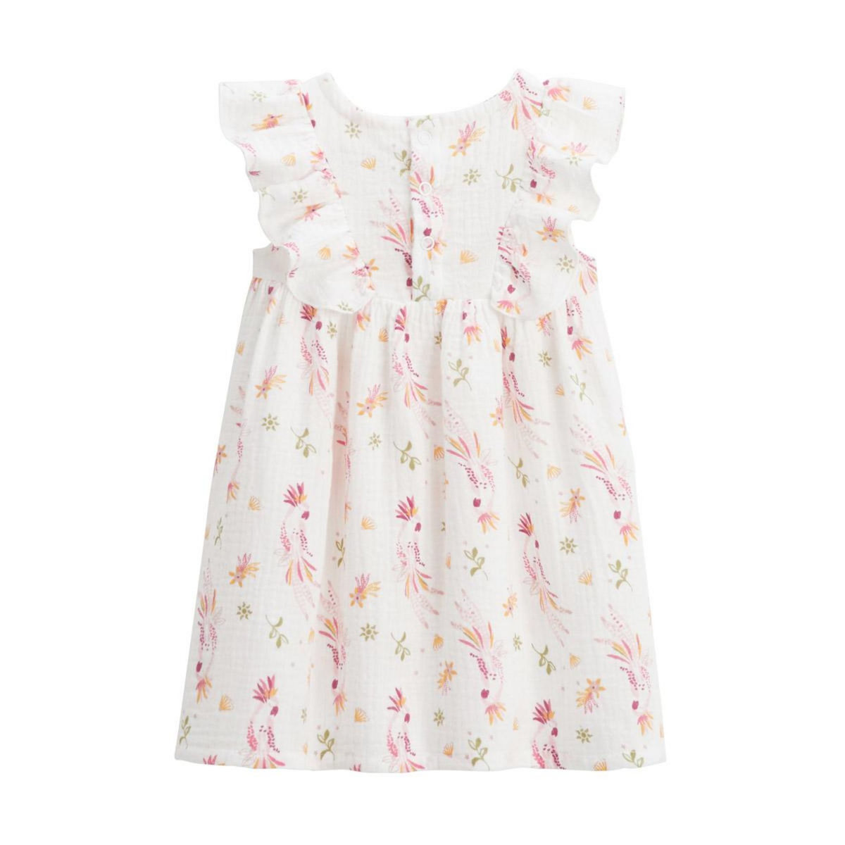 Petit Béguin Robe enfant en gaze de coton Fiesta