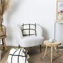 Voir la diapositive 2 : Paris Prix Coussin Sherpa à Carreaux  Crush  40x40cm Blanc