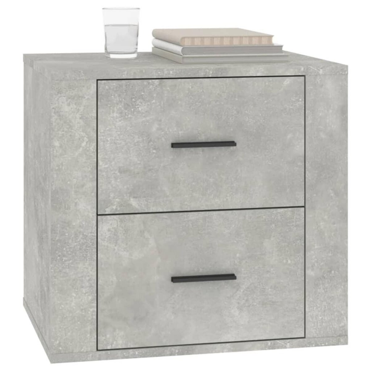 VIDAXL Table de chevet Gris beton 50x39x47 cm