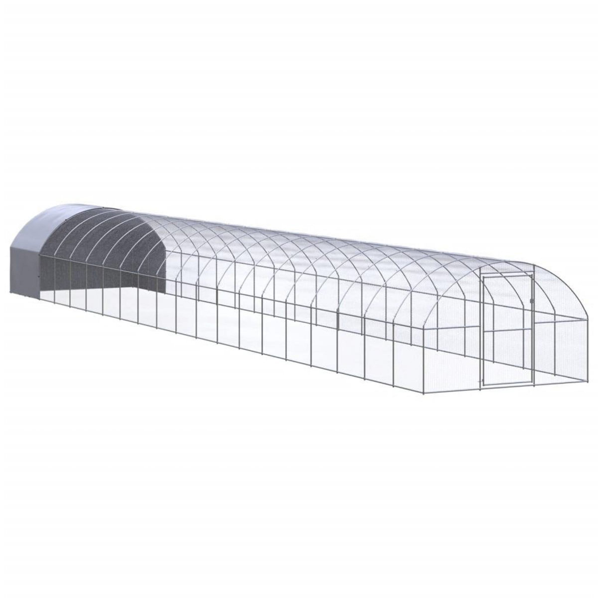VIDAXL Poulailler d'exterieur 3x20x2 m Acier galvanise