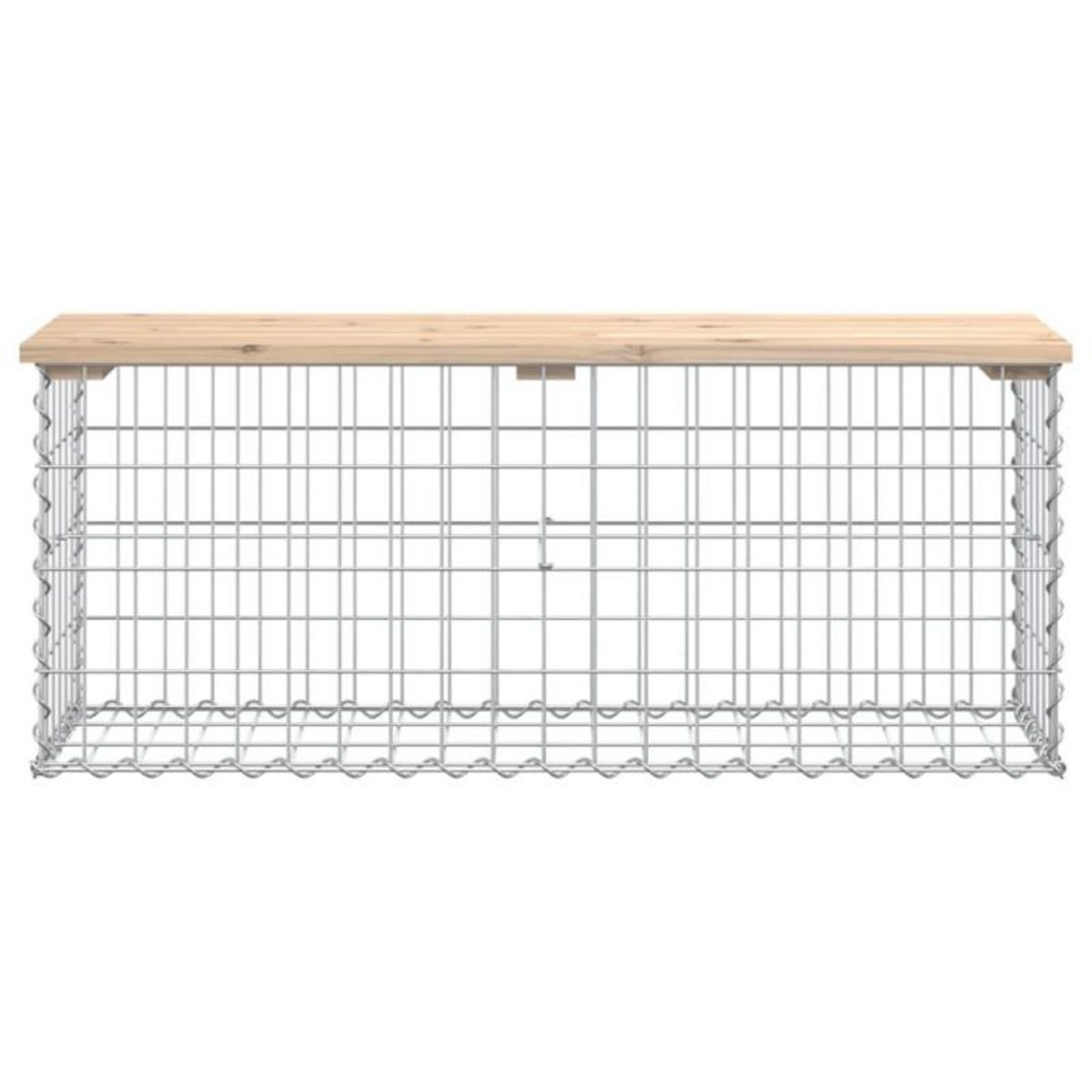VIDAXL Banc de jardin design de gabion 103x31,5x42 bois massif de pin