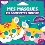 MES MASQUES EN GOMMETTES MOUSSE ANIMAUX. COFFRET AVEC 7 MASQUES, 115 GOMMETTES ET DU FIL ELASTIQUE, Dérodit Clémentine