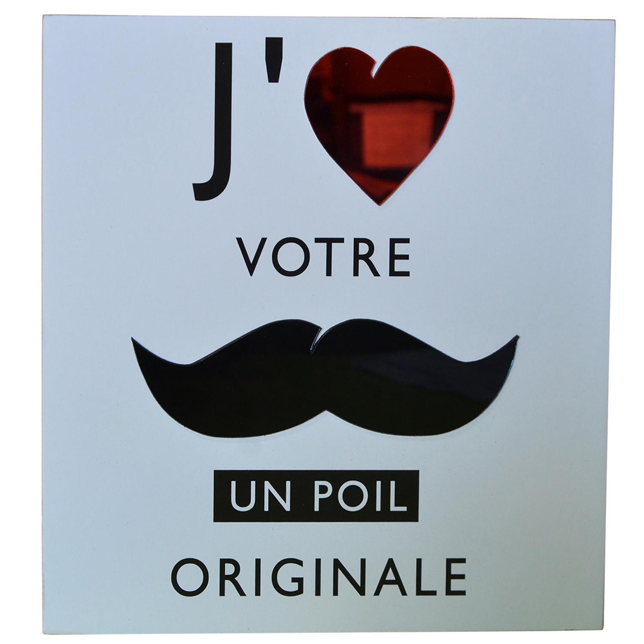 ATMOSPHERA Cadre imprimé Mystery - 24 x 24 cm. - J'aime votre moustache