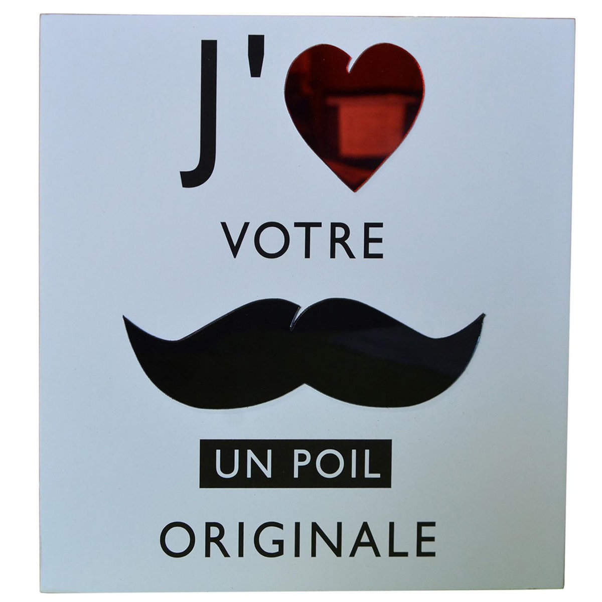 ATMOSPHERA Cadre imprimé Mystery - 24 x 24 cm. - J'aime votre moustache