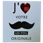 ATMOSPHERA Cadre imprimé Mystery - 24 x 24 cm. - J'aime votre moustache