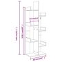 Voir la diapositive 6 : VIDAXL Bibliotheque Gris beton 48x25,5x140 cm Bois d'ingenierie