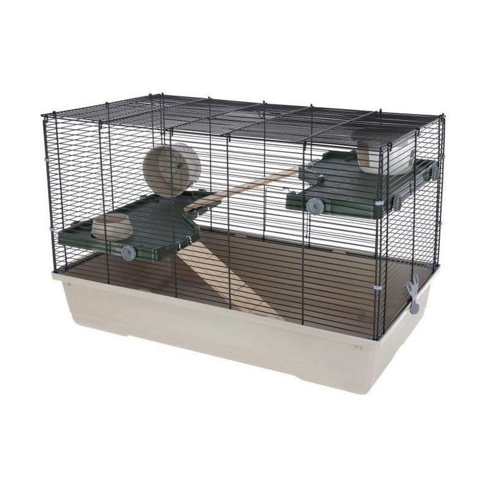 KERBL Cage pour petits animaux - KERBL - FLAT NATURE - 80 x 45 x 53 cm - 3 étages