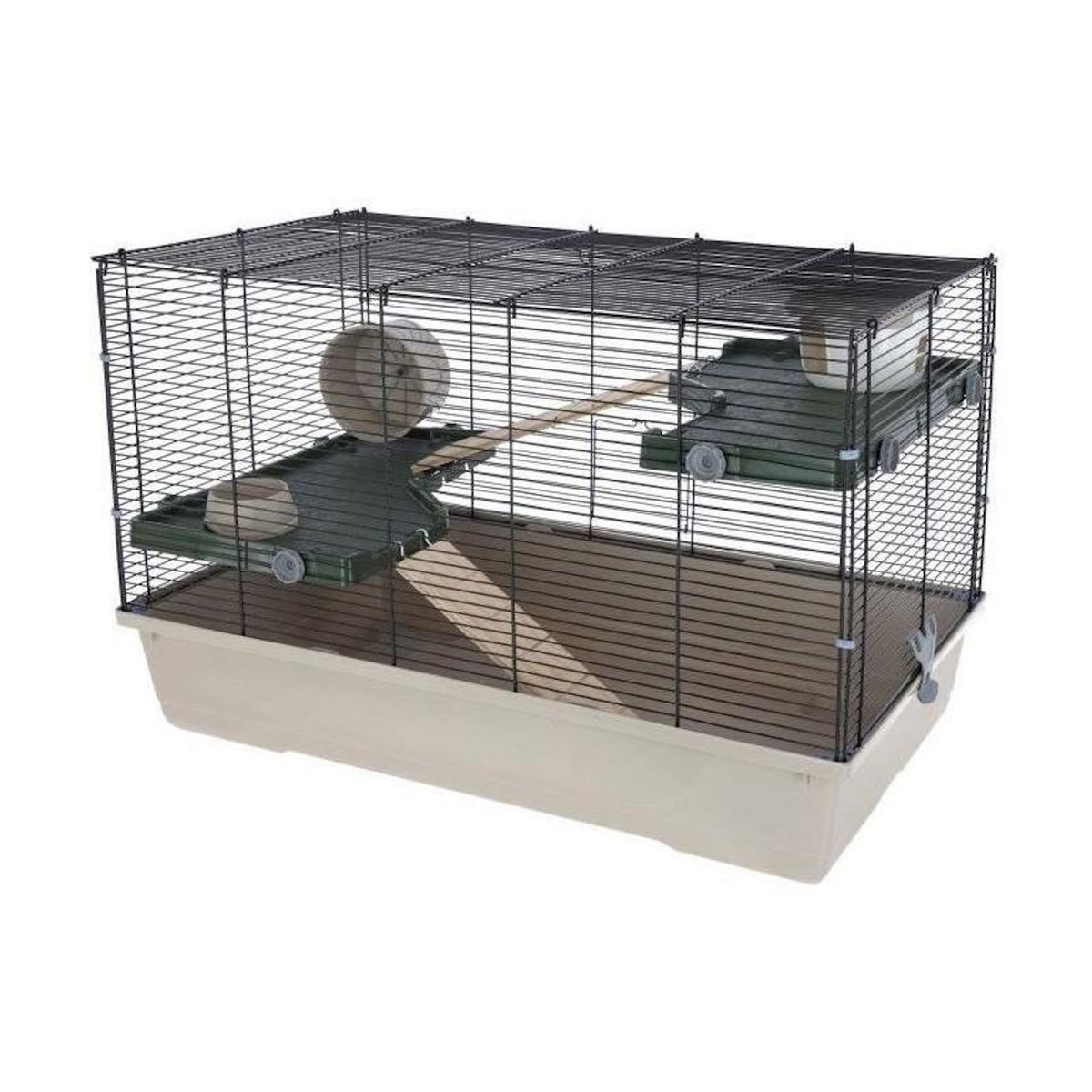 KERBL Cage pour petits animaux - KERBL - FLAT NATURE - 80 x 45 x 53 cm - 3 étages