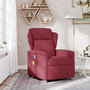 Voir la diapositive 2 : VIDAXL Fauteuil de massage inclinable Rouge bordeaux Tissu
