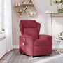 Voir la diapositive 2 : VIDAXL Fauteuil de massage inclinable Rouge bordeaux Tissu