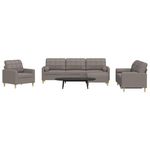VIDAXL Ensemble de canapes 4 pcs repose-pied et coussins decoratifs