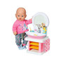 Voir la diapositive 2 : Zapf Creation Évier de bain zapf BABY born blanc et rose avec robinet fonctionnel